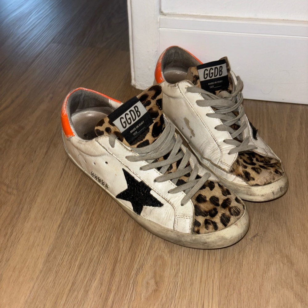 Golden Goose Leopard Star Sneakers